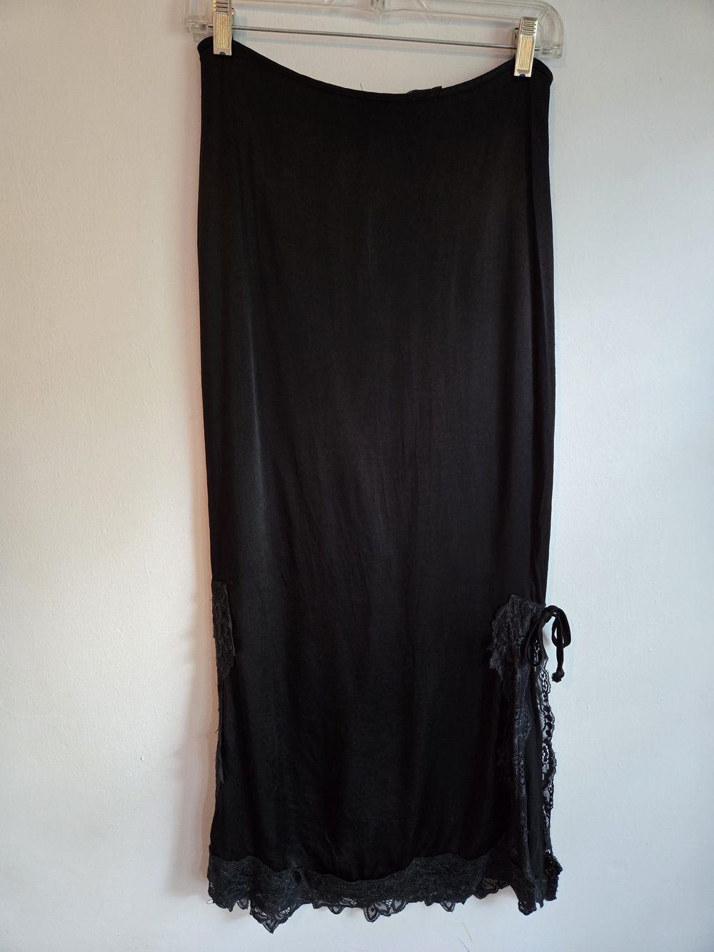 Beverly and Beck La Vita Lace Trim Maxi Black Medium Goth Dark Romance